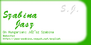 szabina jasz business card